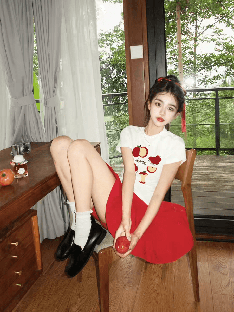 한 부서 화이트 반팔 티셔츠 여성 2026 년 새로운 여름 쇼트 스타일 몸매 가꾸기 슬림해 보이는 동정 다용도 반소매 맨위 상세 이미지 1