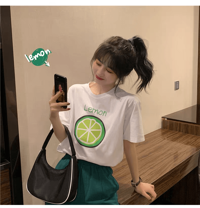 순면 반팔 티셔츠 여성 여름 2026 새로운 폭발 디자인 센스 작은 대중 아메리칸 루즈핏 긍정적 인 어깨 반소매 맨위 이미지 4