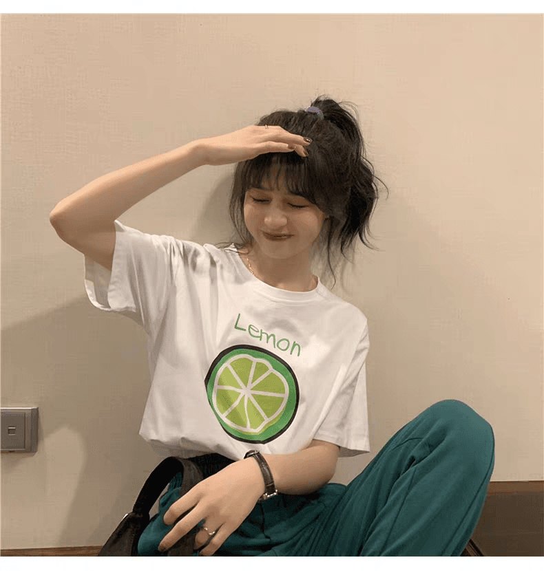 순면 반팔 티셔츠 여성 여름 2026 새로운 폭발 디자인 센스 작은 대중 아메리칸 루즈핏 긍정적 인 어깨 반소매 맨위 상세 이미지 6