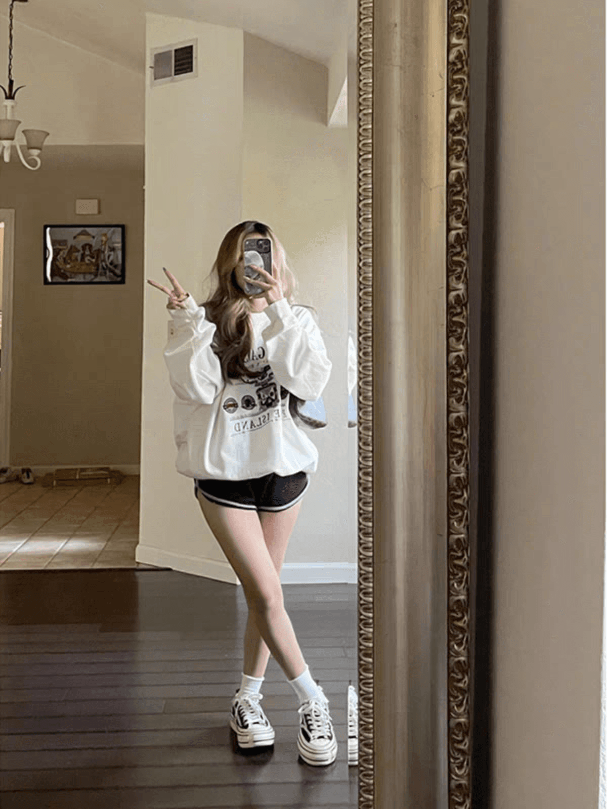 마 후아 면 순면 얼굴 비 시장 전체 폴리 에스터 모방 면 재료 라운드 넥 후드티 얇은 스타일 털이 있는 루즈핏 없음 모자 상세 이미지 10