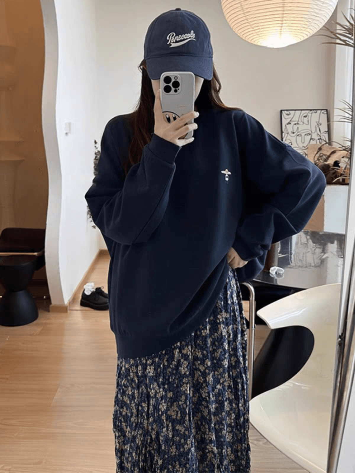 마 후아 면 순면 얼굴 비 시장 전체 폴리 에스터 모방 면 재료 라운드 넥 후드티 얇은 스타일 털이 있는 루즈핏 없음 모자 상세 이미지 6