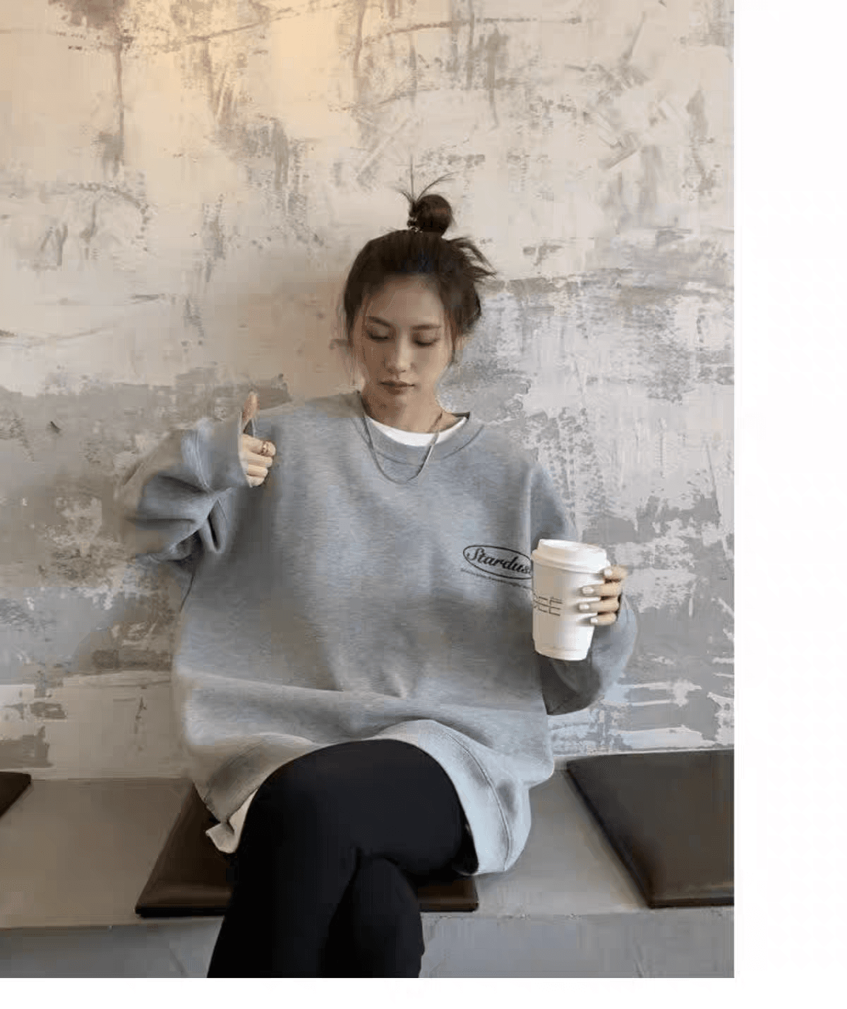 마 후아 면 순면 얼굴 비 시장 전체 폴리 에스터 모방 면 재료 라운드 넥 후드티 얇은 스타일 털이 있는 루즈핏 없음 모자 상세 이미지 7