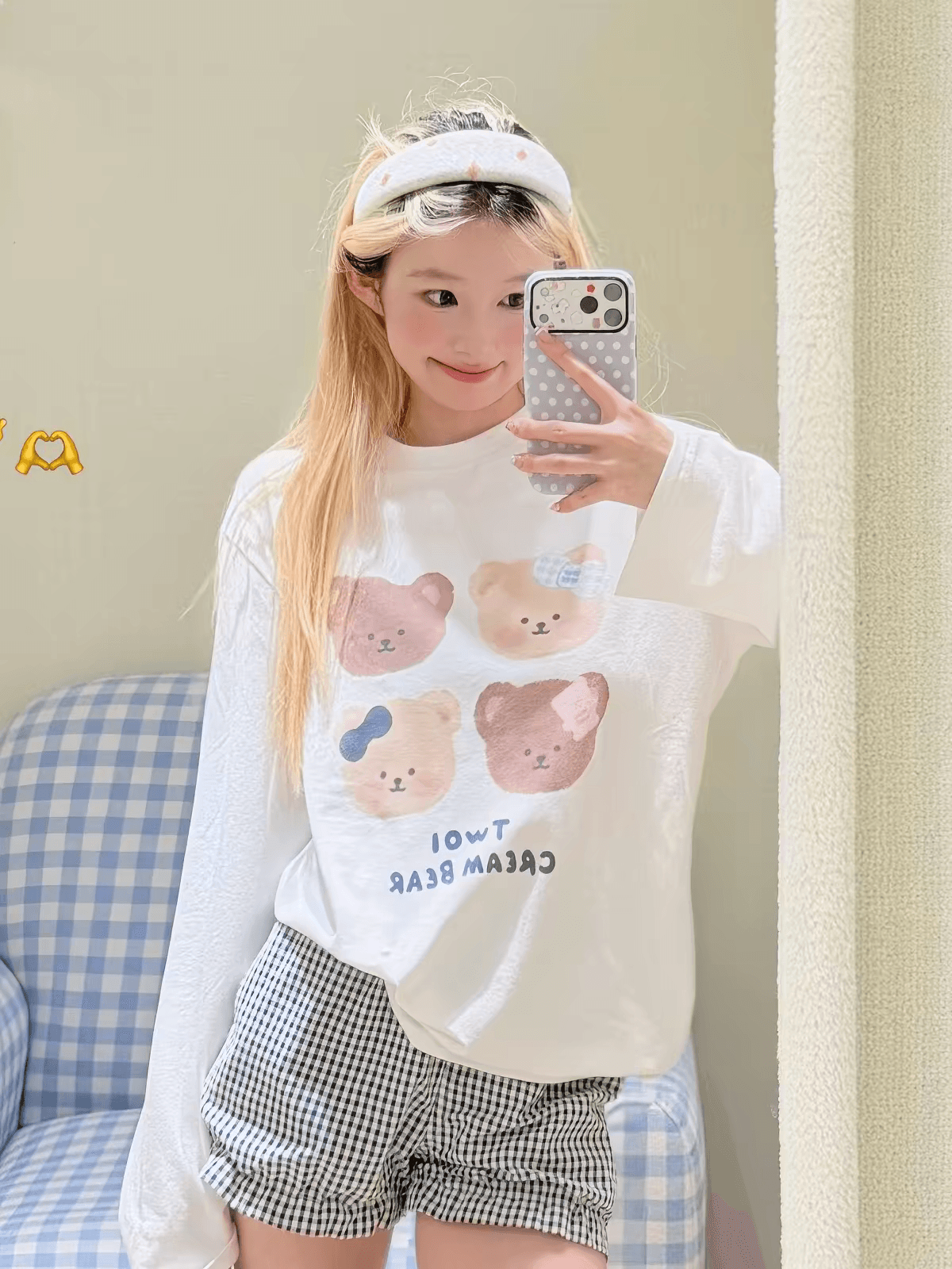 한 부서 ins 작은 대중 우유 씽 하는 소리 작은 곰 만화 프린트 느긋한 캐주얼 루즈핏 인사이드 가져 가라. 만나는 긴팔 티셔츠 맨위 상세 이미지 3