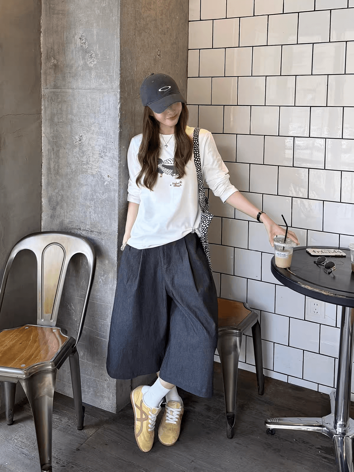 한 부서 ins 작은 대중 강아지 프린트 긴팔 티셔츠 여성 이른 가을 루즈핏 슬림해 보이는 느긋한 다용도 귀여운 캐주얼 맨위 상세 이미지 1