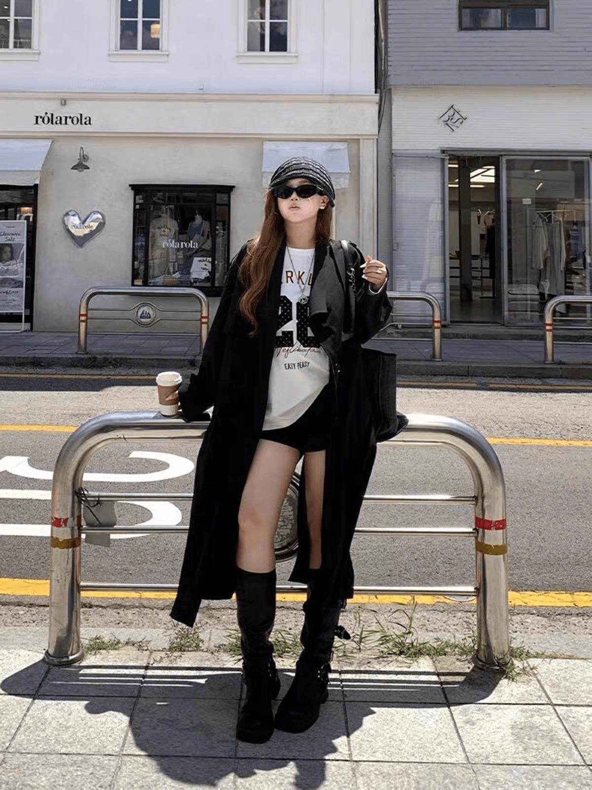 한 부서 레트로 숫자 프린트 긴팔 티셔츠 여성 가을 루즈핏 캐주얼 다용도 순면 작은 대중 맨위 상세 이미지 5