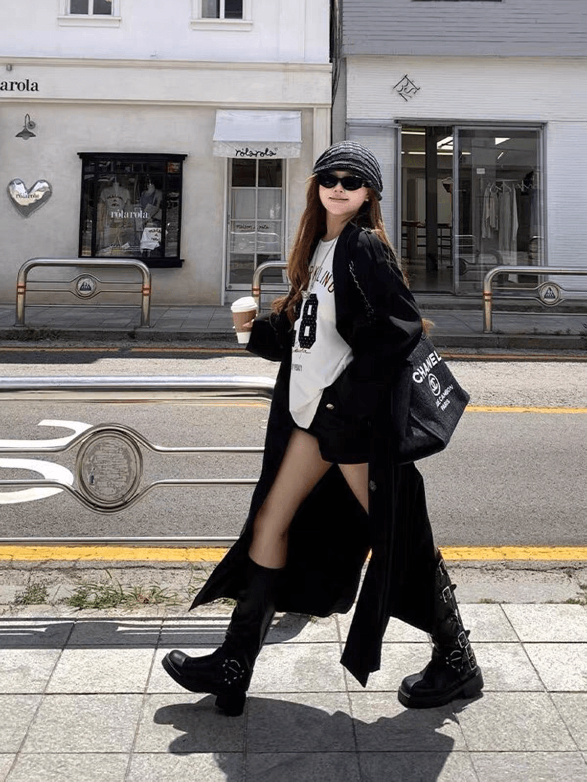 한 부서 레트로 숫자 프린트 긴팔 티셔츠 여성 가을 루즈핏 캐주얼 다용도 순면 작은 대중 맨위 상세 이미지 6