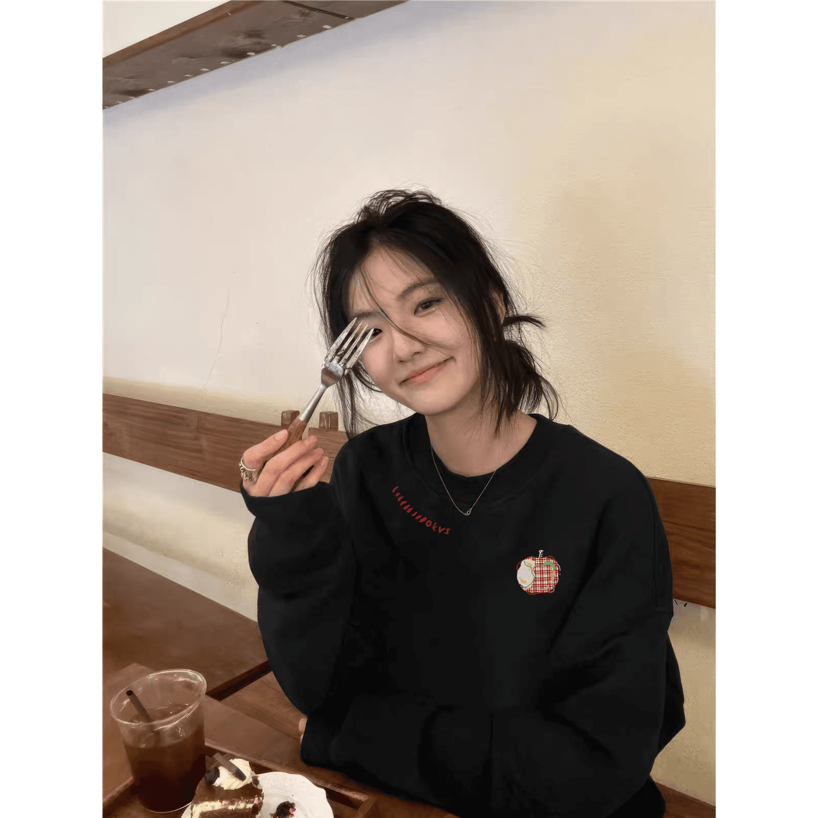 마 후아 면 순면 얼굴 비 시장 전체 폴리 에스터 모방 면 재료 라운드 넥 후드티 얇은 스타일 털이 있는 루즈핏 없음 모자 이미지 5