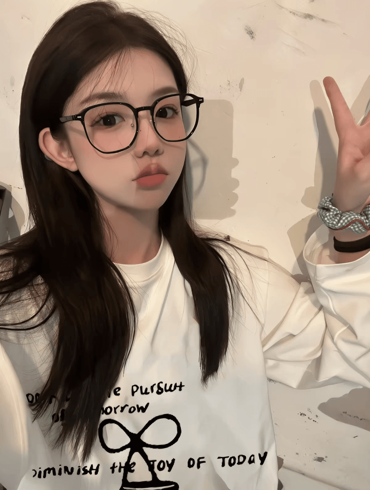 순면 이른 가을 한 부서 화이트 긴팔 티셔츠 여성 학원 스타일 작은 대중 루즈핏 슬림해 보이는 라운드 넥 기본 셔츠 ins 이미지 4