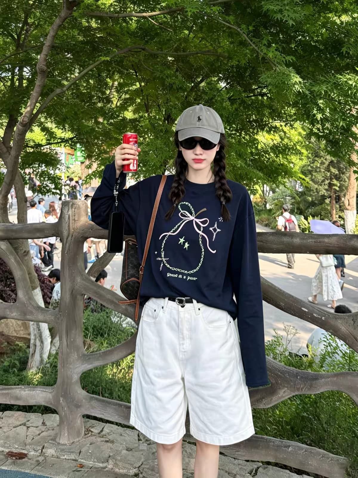 한 부서 달콤함 학원 스타일 ins 재미있는 만화 애니메이션 프린트 가을 새로운 루즈핏 만나는 긴팔 티셔츠 여성 상세 이미지 3