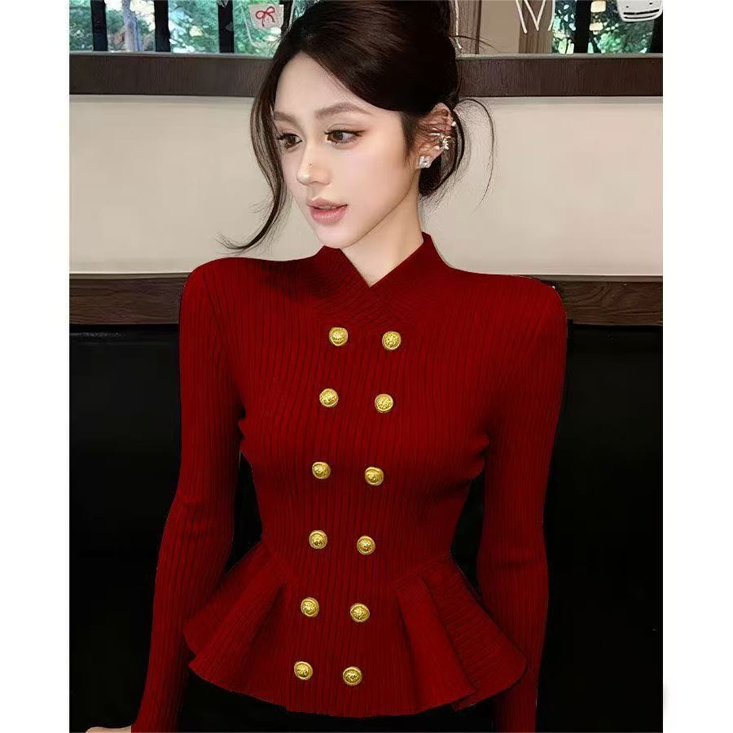 캐주얼 잘 생긴 2026 겨울 패션 외국 가스 고급 센스 긴팔 니트 스웨터 새로운 스웨터 트렌드 맨위 상세 이미지 1