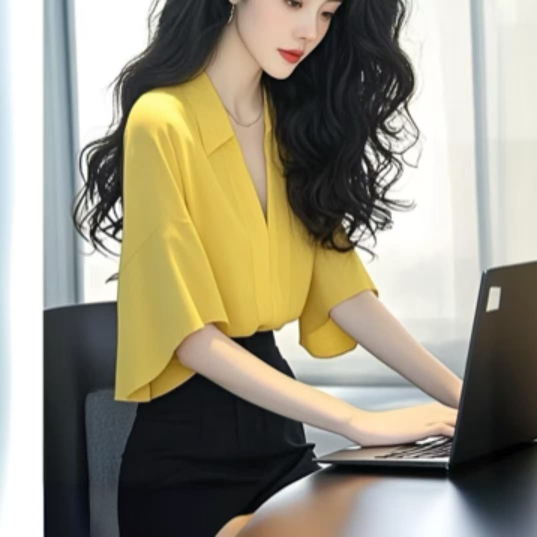 빛 럭셔리 고급 센스 쉬폰 톱 빛 요리 한 바람 프랑스식 작은 대중 아니요 명중 섹션 슬림해 보이는 루즈핏 여성 셔츠 여름 섹션 상세 이미지 1
