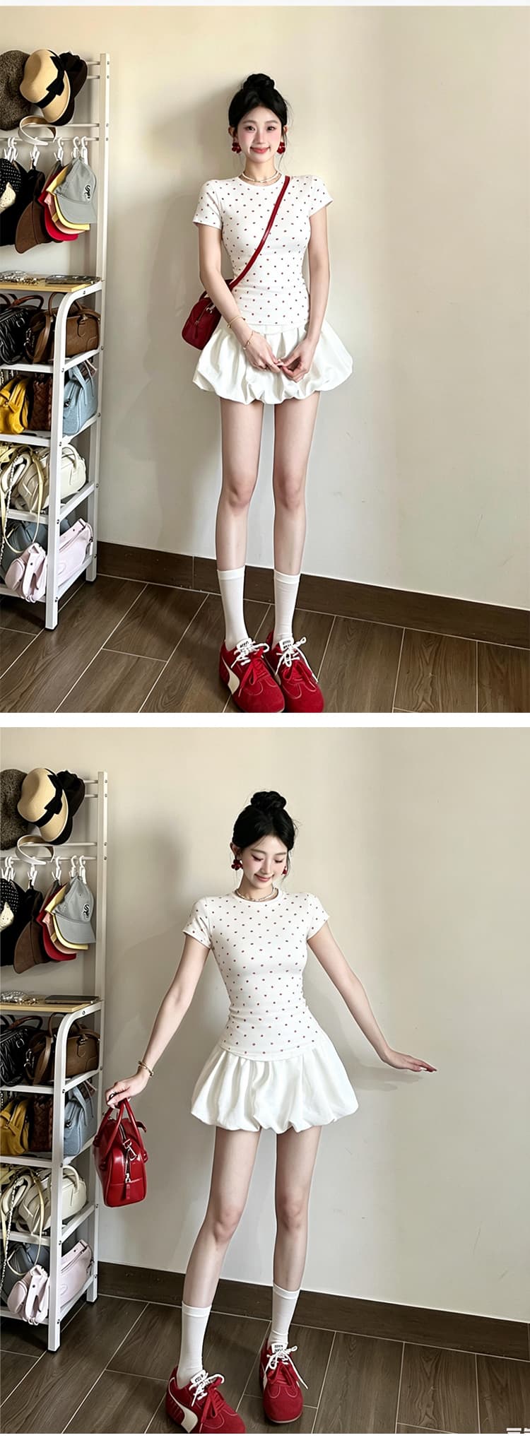 임산부 빈 가스 층 호박 꽃밭 미니 스커트 여성 2026 여름 한 마디 꽃밭 미니 스커트 노출 방지 치마 출산 후 웨어러블 상세 이미지 15