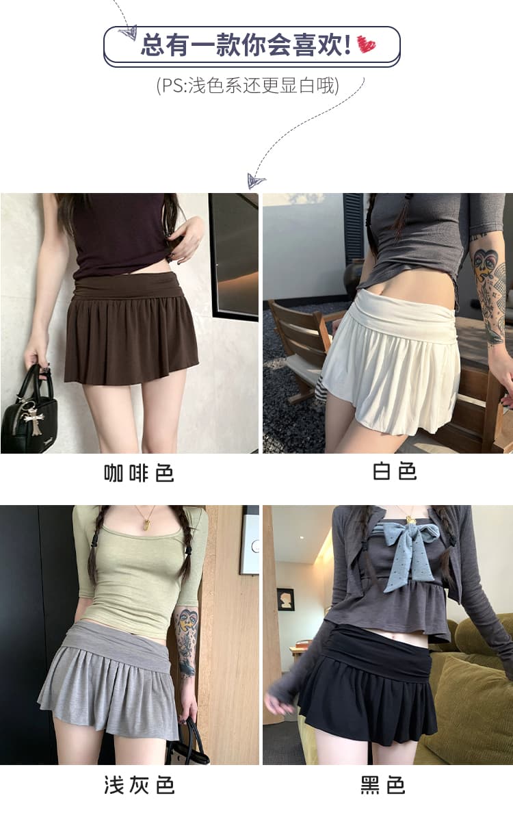 임산부 순면 복부 지지 치마 얇은 한 마디 노출 방지 미니 스커트 여름 테니스 미니 스커트 여성 의류 반신 스커트 출산 후 웨어러블 상세 이미지 3