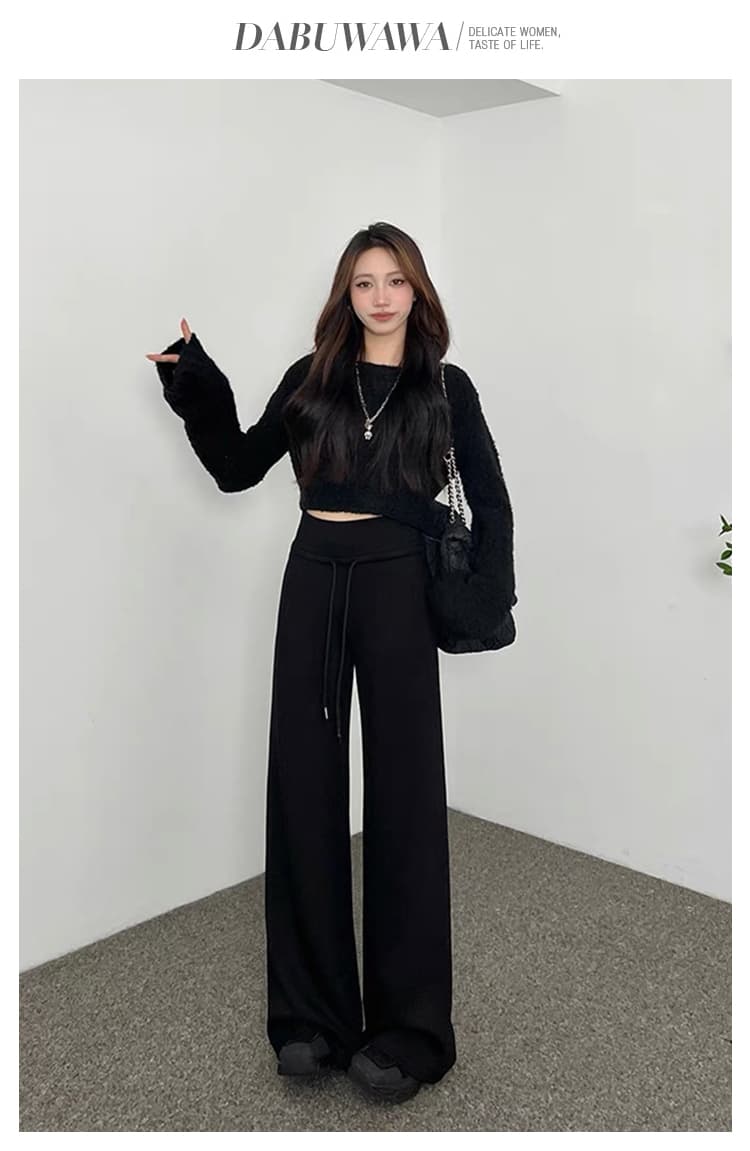 임산부 바지 슬림해 보이는 부츠컷 바지 새로운 봄 가을 외출용 검정색 나팔 긴 바지 여성 봄 여름 드레스 출산 후 웨어러블 상세 이미지 10
