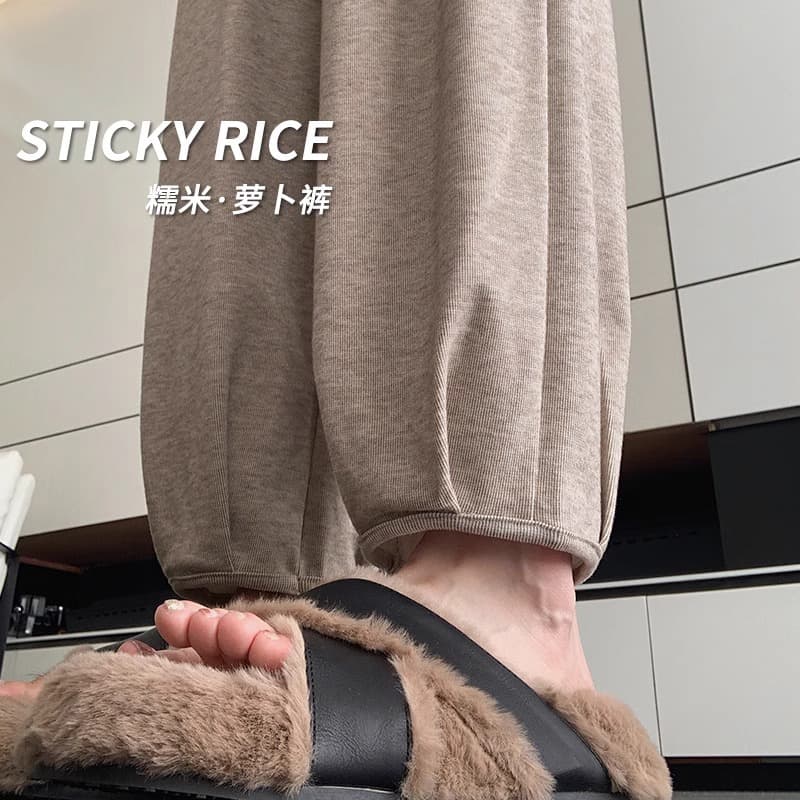 임산부 봄 가을 새로운 찹쌀 바지 와이드 레그 팬츠 하렘 바지 펌프 로프 외출용 무 바지 여름 바지 출산 후 웨어러블 이미지 5