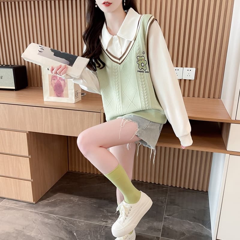 실사 이후 패키지 칼라 털이 있고 두꺼운 자카드 복합 한국 스타일 겨울 긴팔 재킷 후드티 여성 디자인 센스 맨위 상세 이미지 5