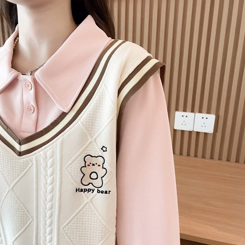 실사 이후 패키지 칼라 털이 있고 두꺼운 자카드 복합 한국 스타일 겨울 긴팔 재킷 후드티 여성 디자인 센스 맨위 상세 이미지 19
