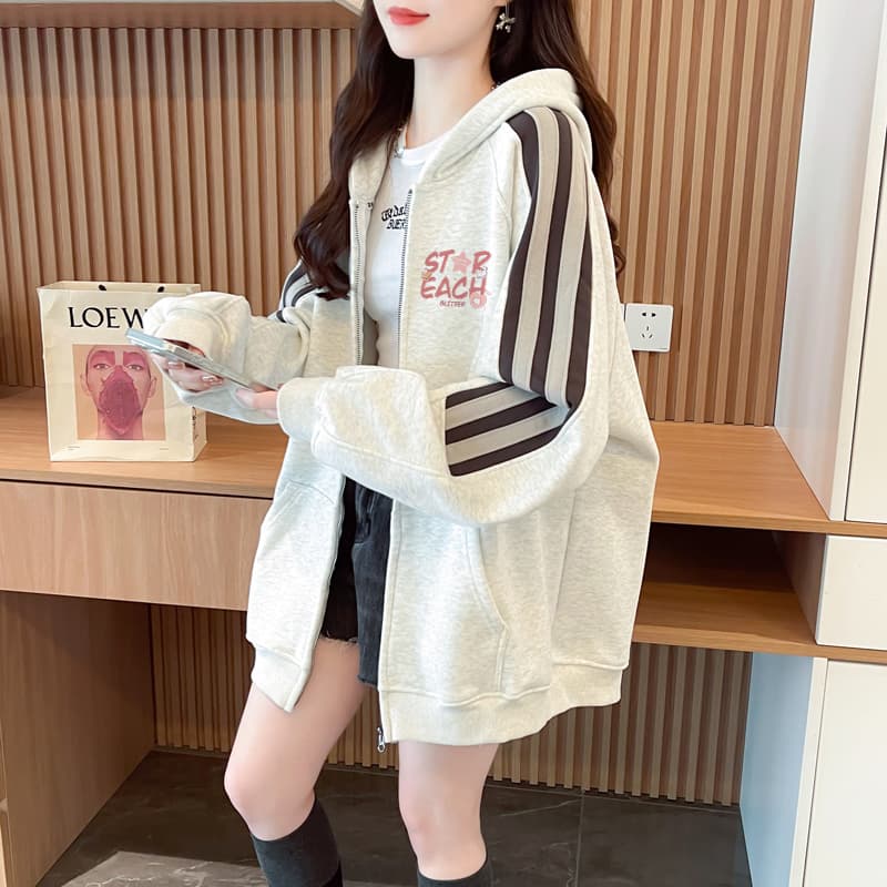 순수한 Mianhua 면 복잡한 금사 벨벳 420g 2025 겨울 털이 있고 두꺼운 후드 야구 외투