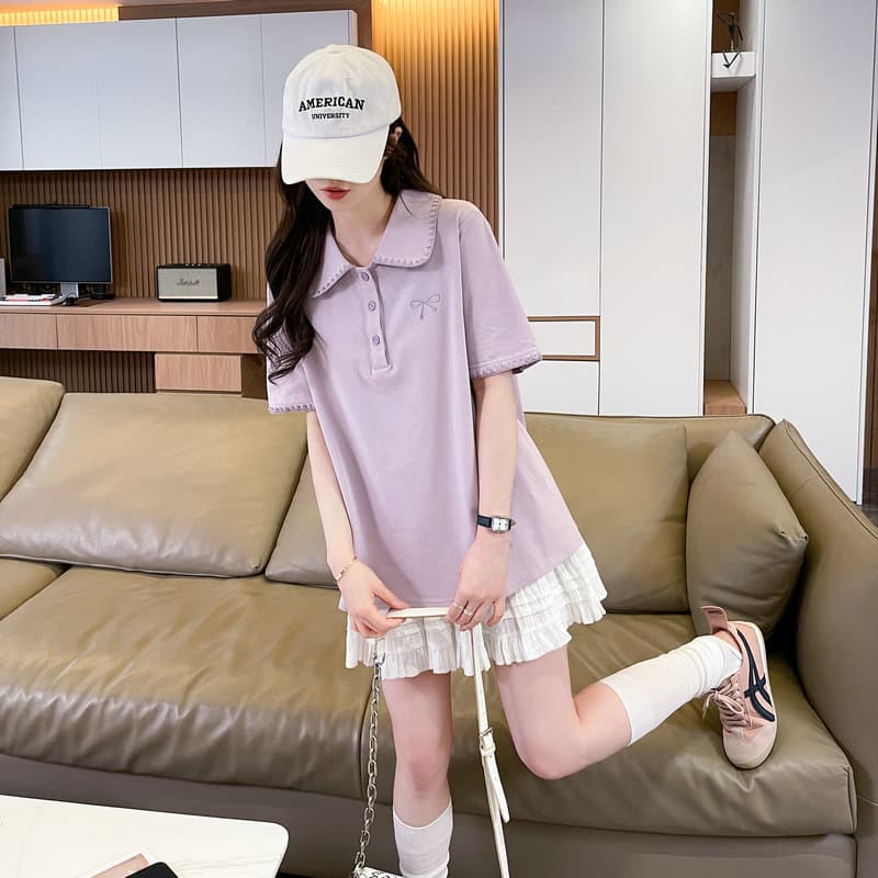 실사 튀김 거리 흔들어서 톤 품질 원본 부형제 순면 반팔 원본 티셔츠 여성 트렌디 새로운 맨위 빅 사이즈 여성 의류 상세 이미지 3