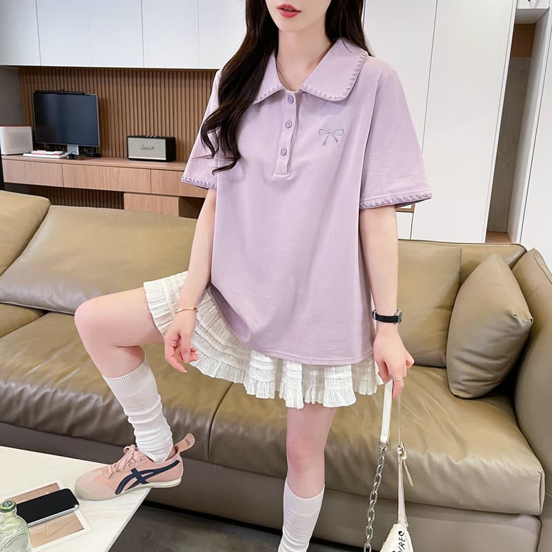 실사 튀김 거리 흔들어서 톤 품질 원본 부형제 순면 반팔 원본 티셔츠 여성 트렌디 새로운 맨위 빅 사이즈 여성 의류 상세 이미지 4