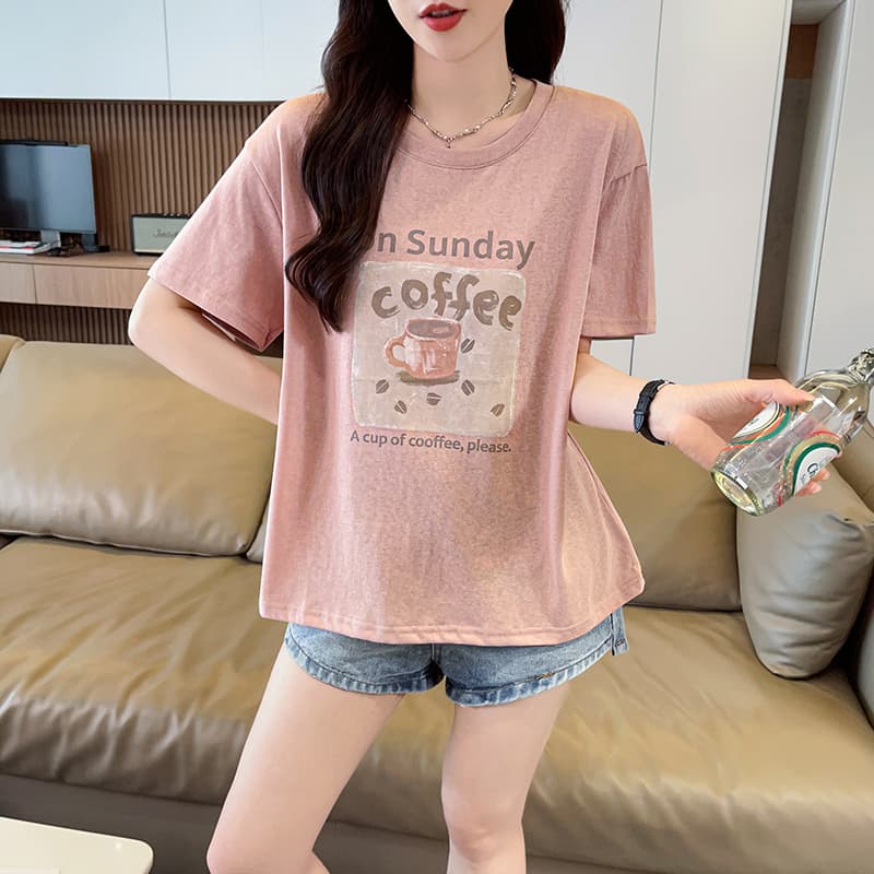 실사 눈꽃 면 자외선 차단 티셔츠 여성용 짧은 소매 여름 새로운 한국 스타일 다용도 루즈핏 빅 사이즈 맨위 ins 트렌디
