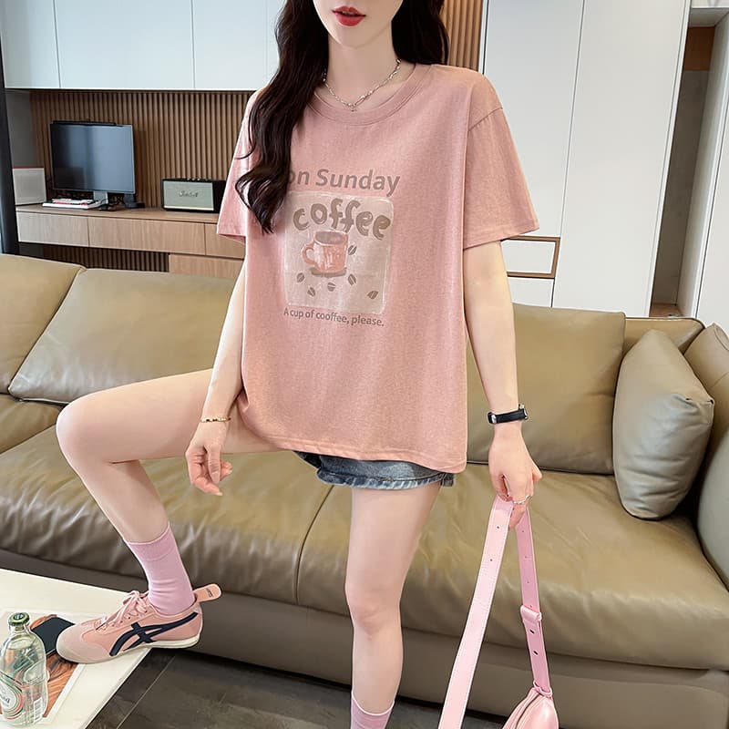 실사 눈꽃 면 자외선 차단 티셔츠 여성용 짧은 소매 여름 새로운 한국 스타일 다용도 루즈핏 빅 사이즈 맨위 ins 트렌디 상세 이미지 3