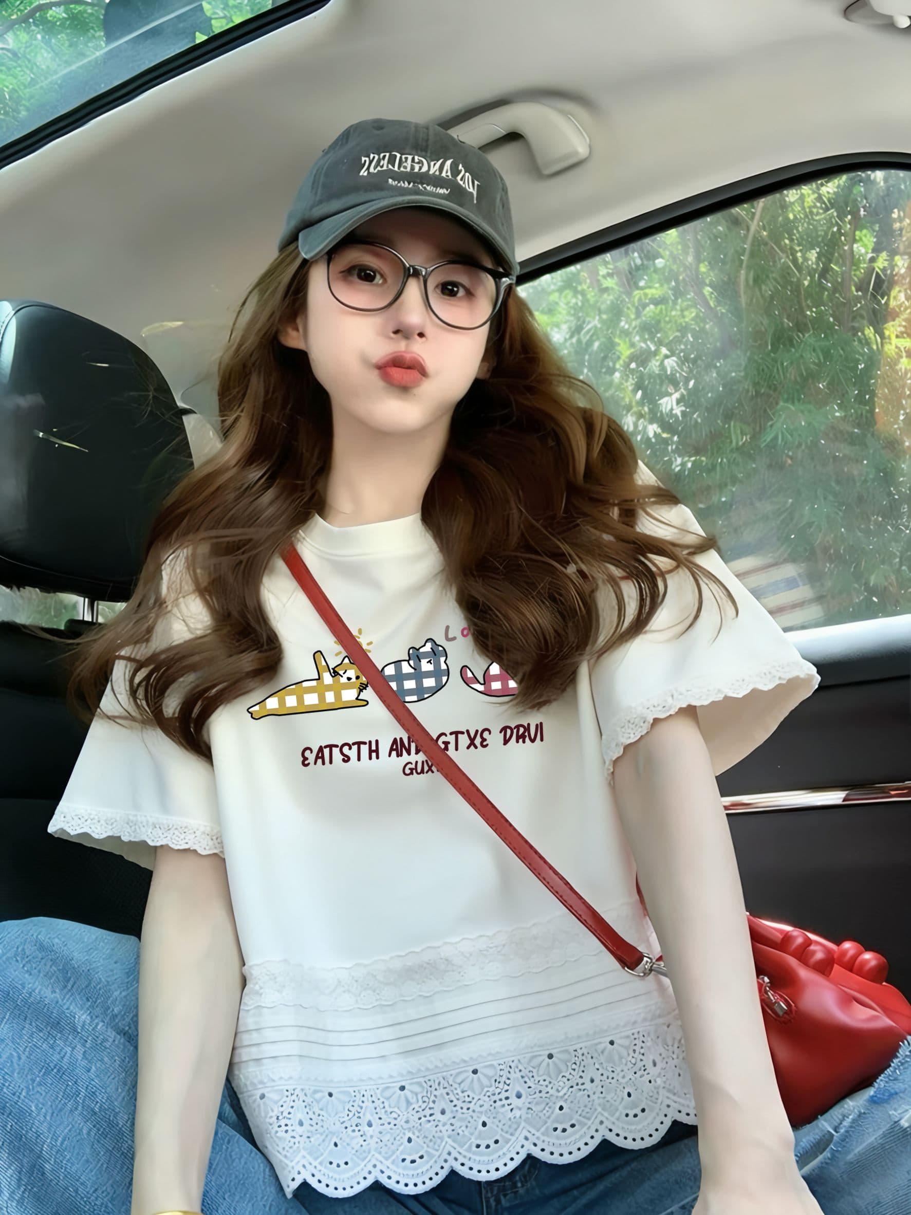원본 것 무거운 작업 레이스 패치워크 특별 빅 사이즈 300 근 반팔 티셔츠 프린트 상세 이미지 7