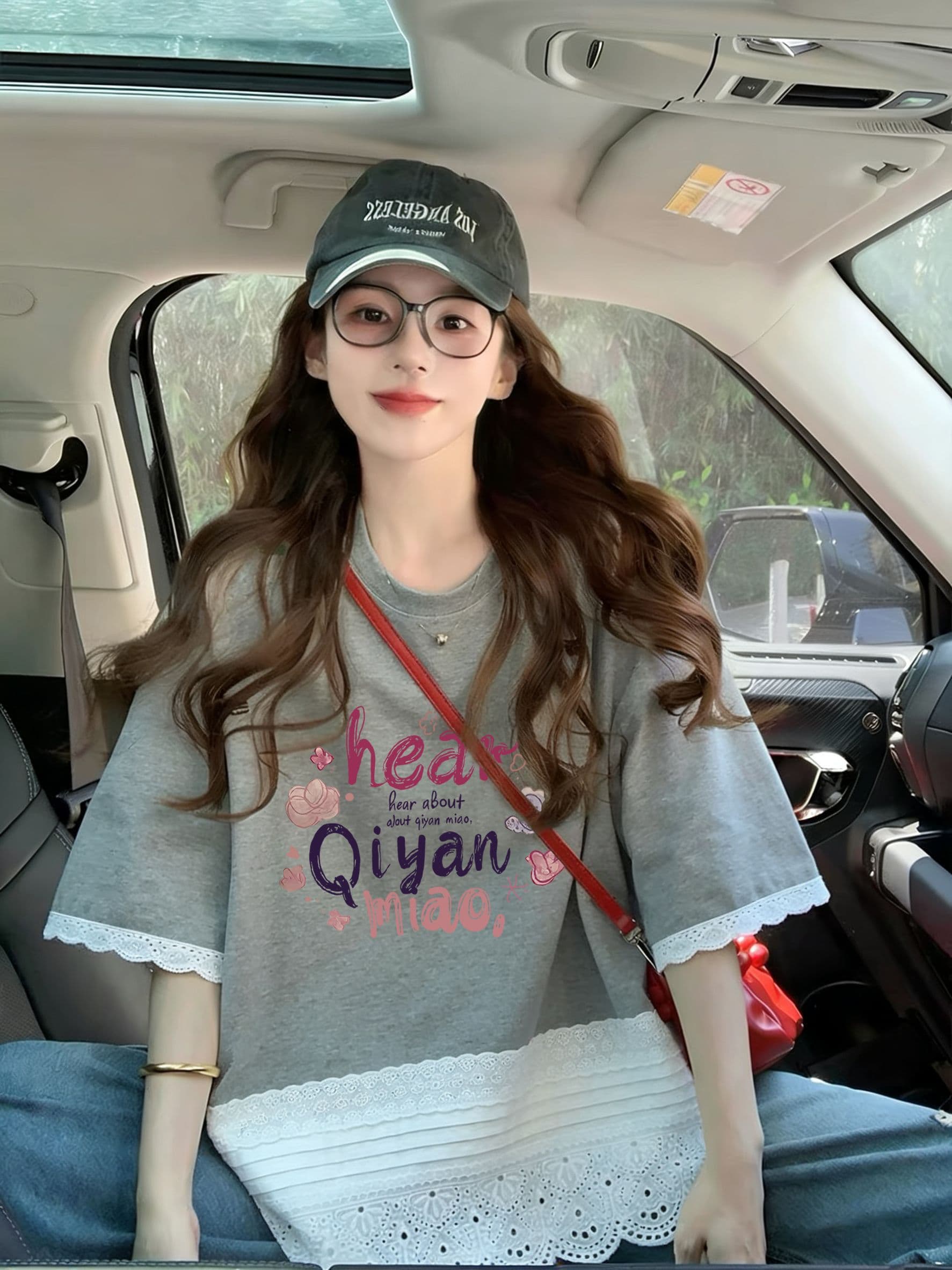 원본 것 무거운 작업 레이스 패치워크 특별 빅 사이즈 300 근 반팔 티셔츠 프린트 상세 이미지 2