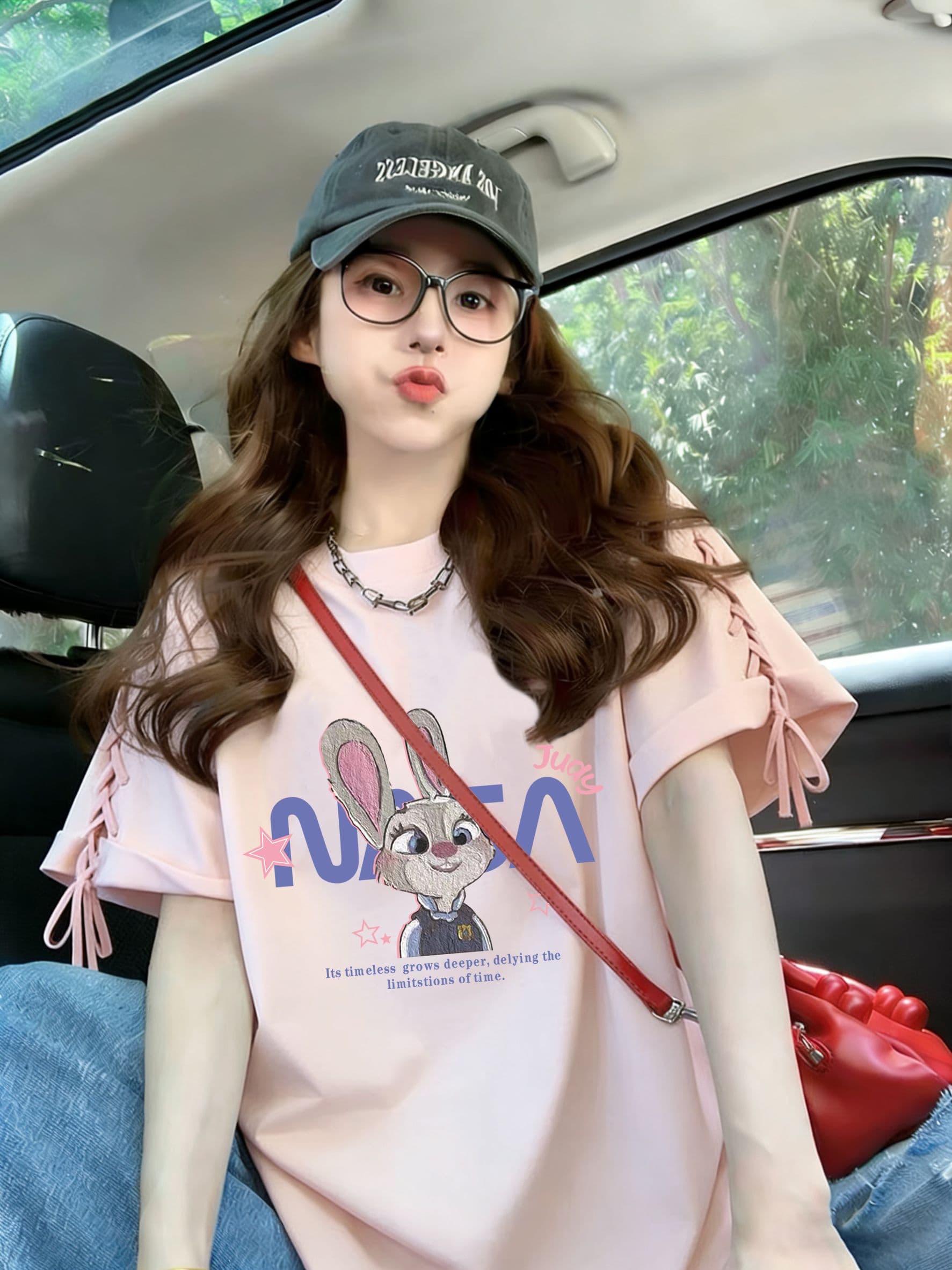 실사 모방 면 200그램 특별 빅 사이즈 300 근 새로운 폭발 스트랩 맨위 루즈핏 반팔 티셔츠 여성 상세 이미지 3