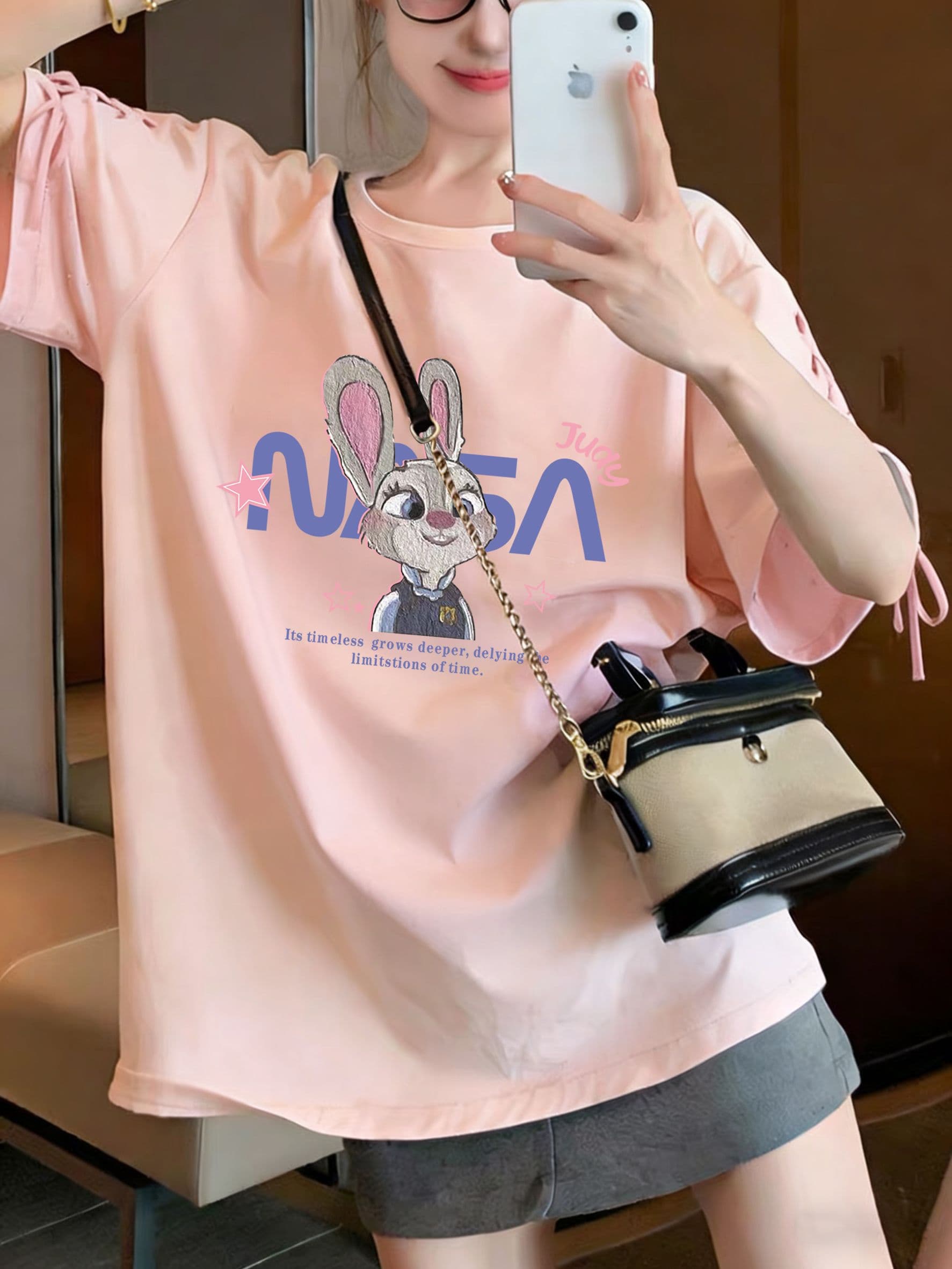 실사 모방 면 200그램 특별 빅 사이즈 300 근 새로운 폭발 스트랩 맨위 루즈핏 반팔 티셔츠 여성 상세 이미지 6
