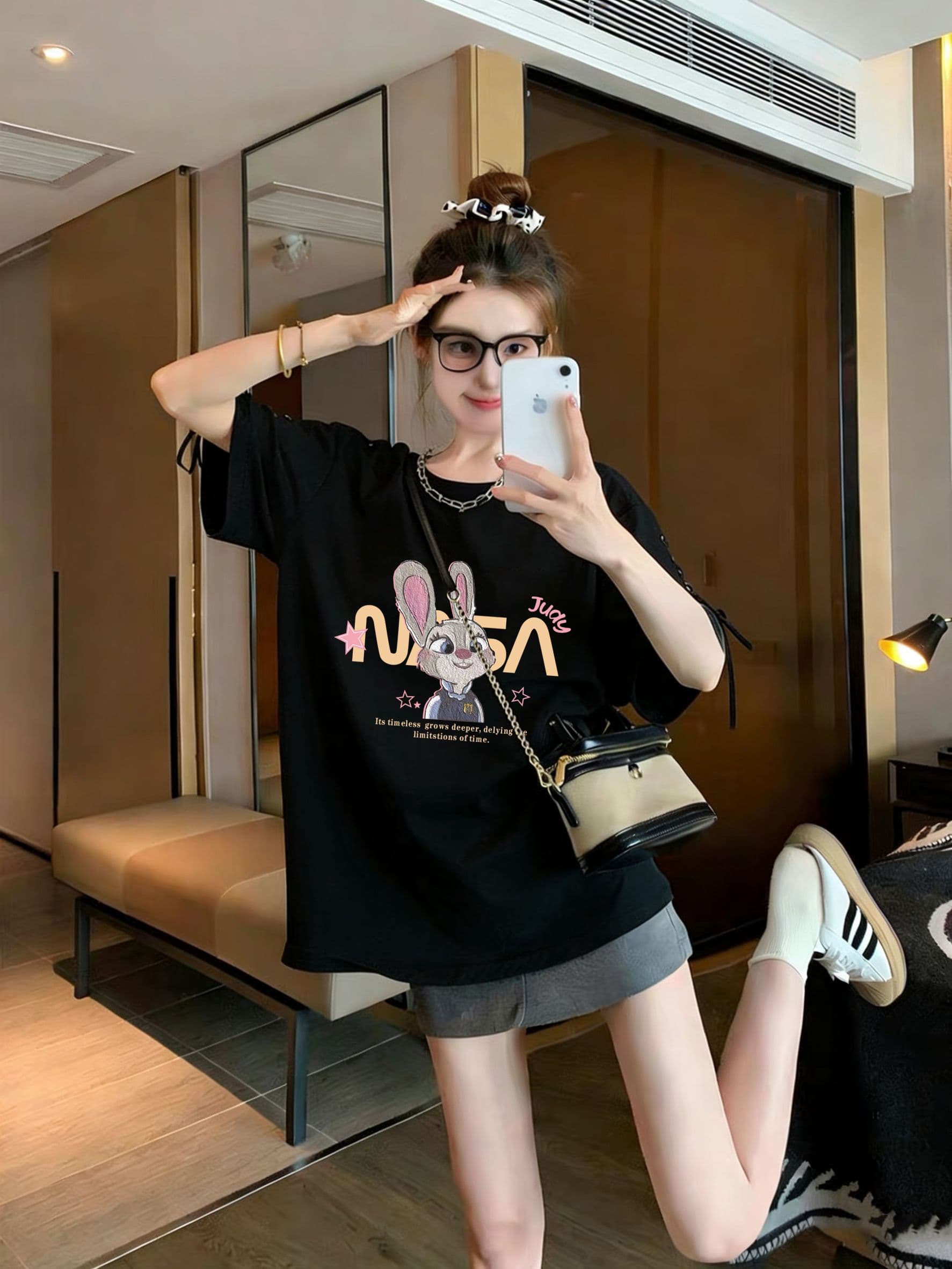 실사 모방 면 200그램 특별 빅 사이즈 300 근 새로운 폭발 스트랩 맨위 루즈핏 반팔 티셔츠 여성 상세 이미지 7