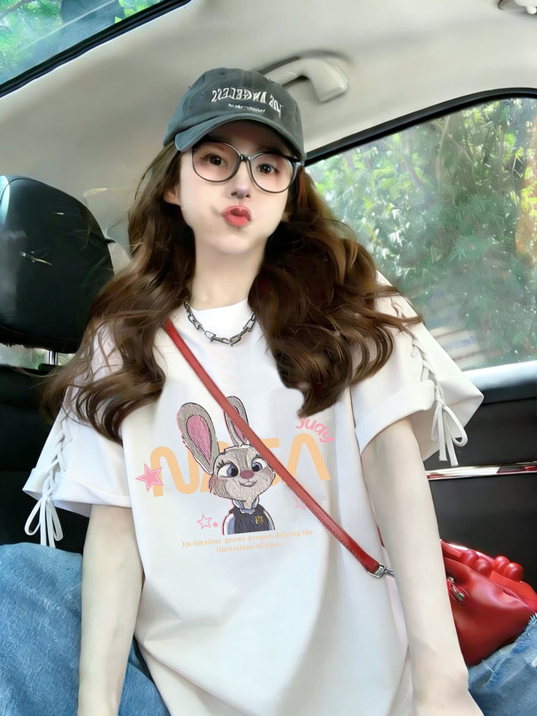 실사 모방 면 200그램 특별 빅 사이즈 300 근 새로운 폭발 스트랩 맨위 루즈핏 반팔 티셔츠 여성 상세 이미지 13