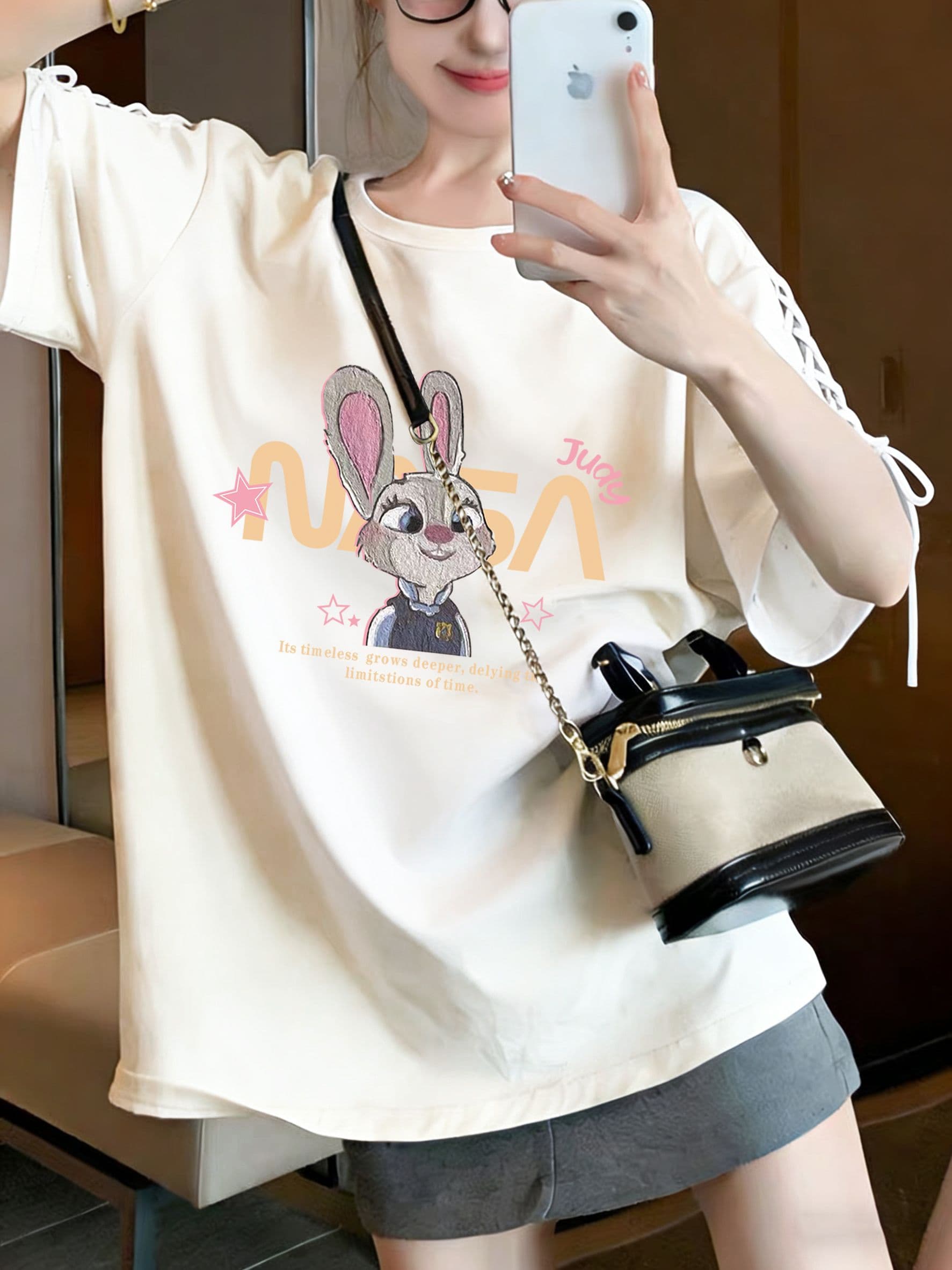 실사 모방 면 200그램 특별 빅 사이즈 300 근 새로운 폭발 스트랩 맨위 루즈핏 반팔 티셔츠 여성 상세 이미지 16
