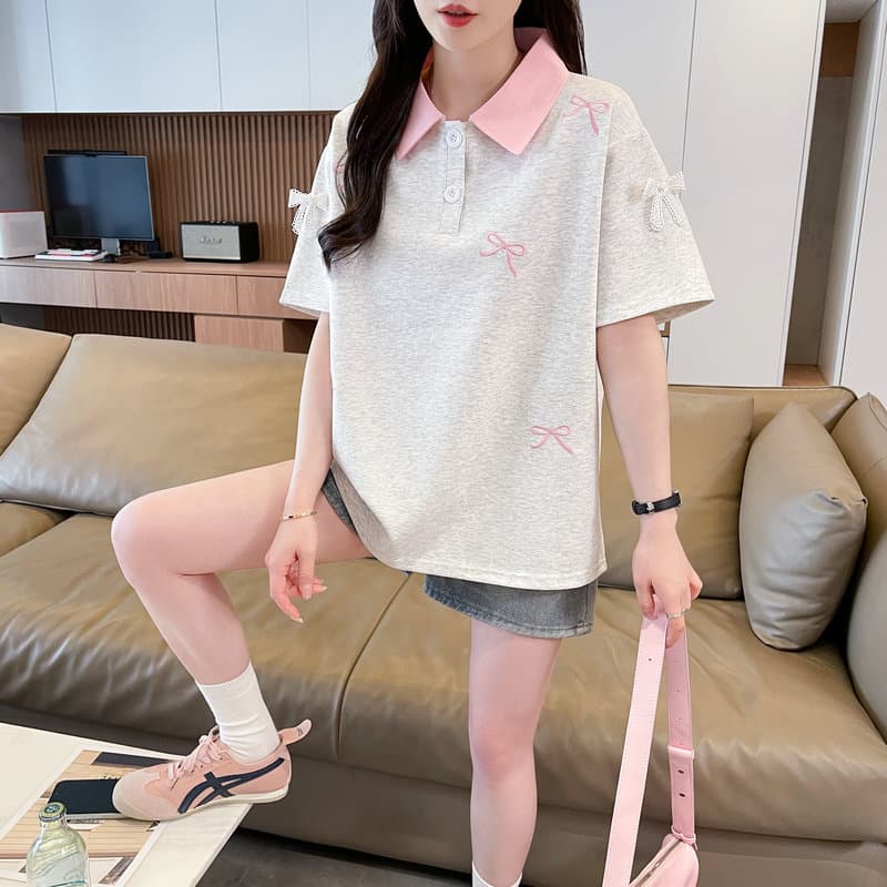실사 튀김 거리 흔들어서 톤 품질 원본 부형제 순면 반팔 티셔츠 여성 트렌디 새로운 맨위 빅 사이즈 여성 의류 상세 이미지 4