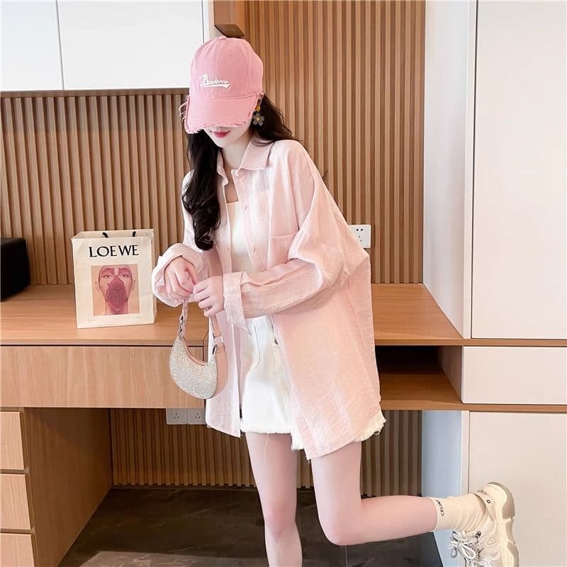 흔들어서 톤 원본 솜씨 품질 얇고 가벼운 통기성 자외선 차단 셔츠 여름 새로운 맨위 여성 코트 이미지 2