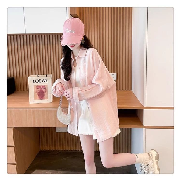 흔들어서 톤 원본 솜씨 품질 얇고 가벼운 통기성 자외선 차단 셔츠 여름 새로운 맨위 여성 코트 상세 이미지 3