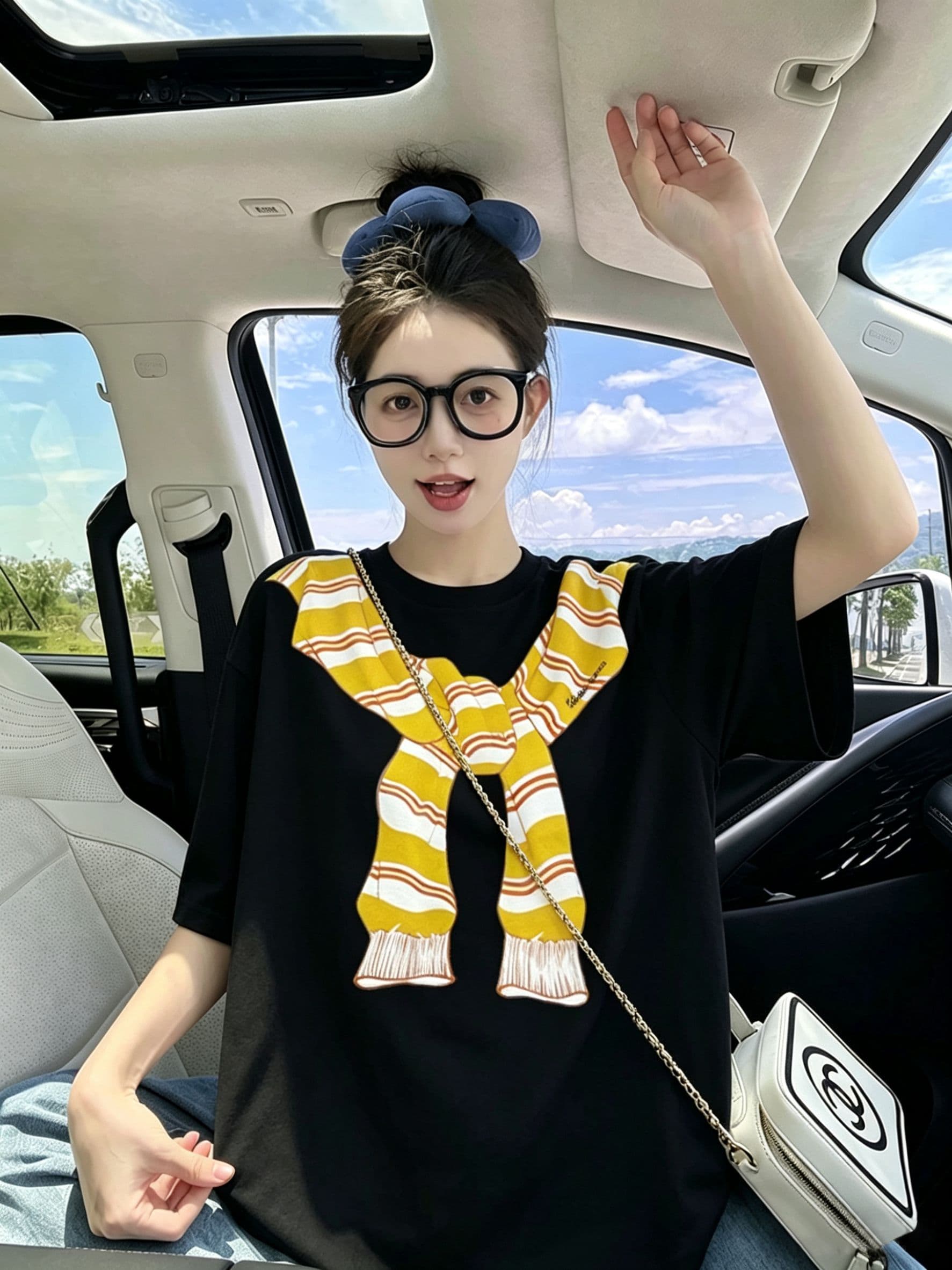 200그램 순면 300 근 루즈핏 프린트 티셔츠 여름 새로운 알파벳 가을 어깨 반팔 여성 상세 이미지 4
