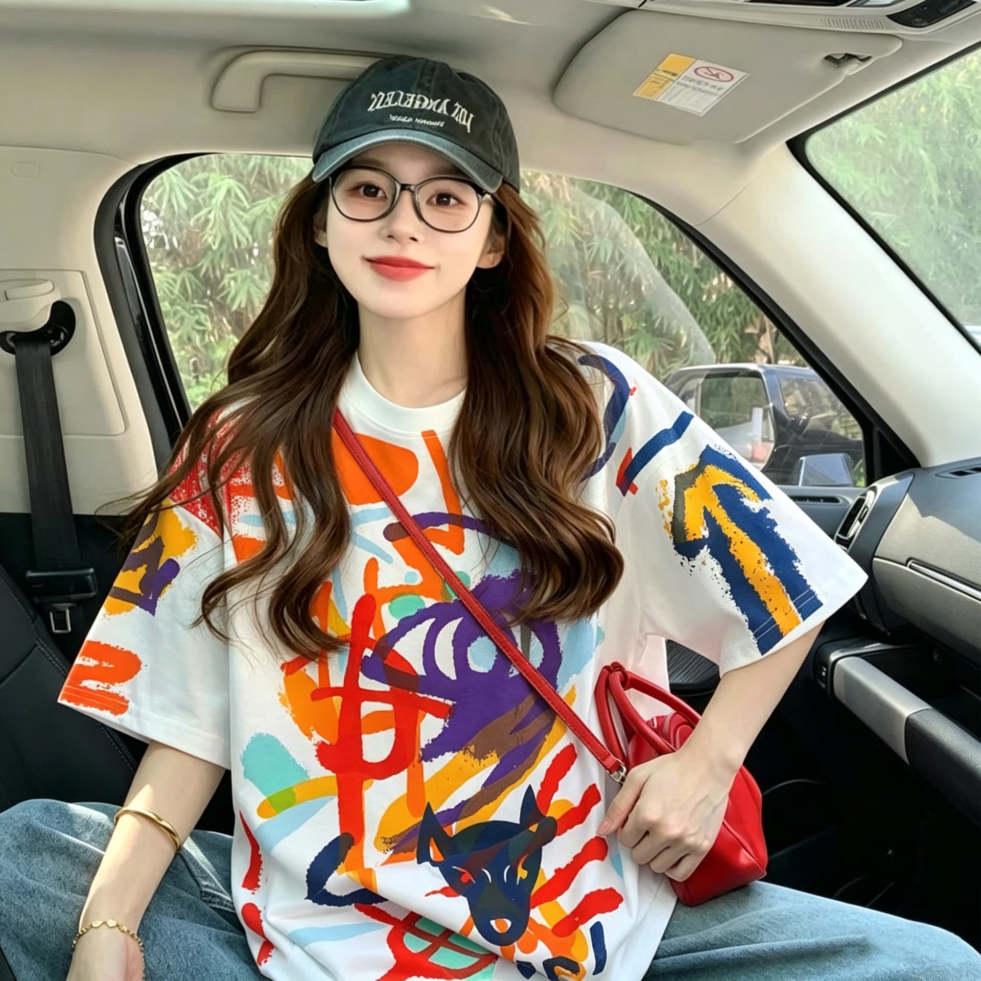 220 그램 조수 브랜드 면 흔들어서 톤 품질 이후 패키지 칼라 폭발 낙서 여름 빅 사이즈 반팔 티셔츠 상세 이미지 2