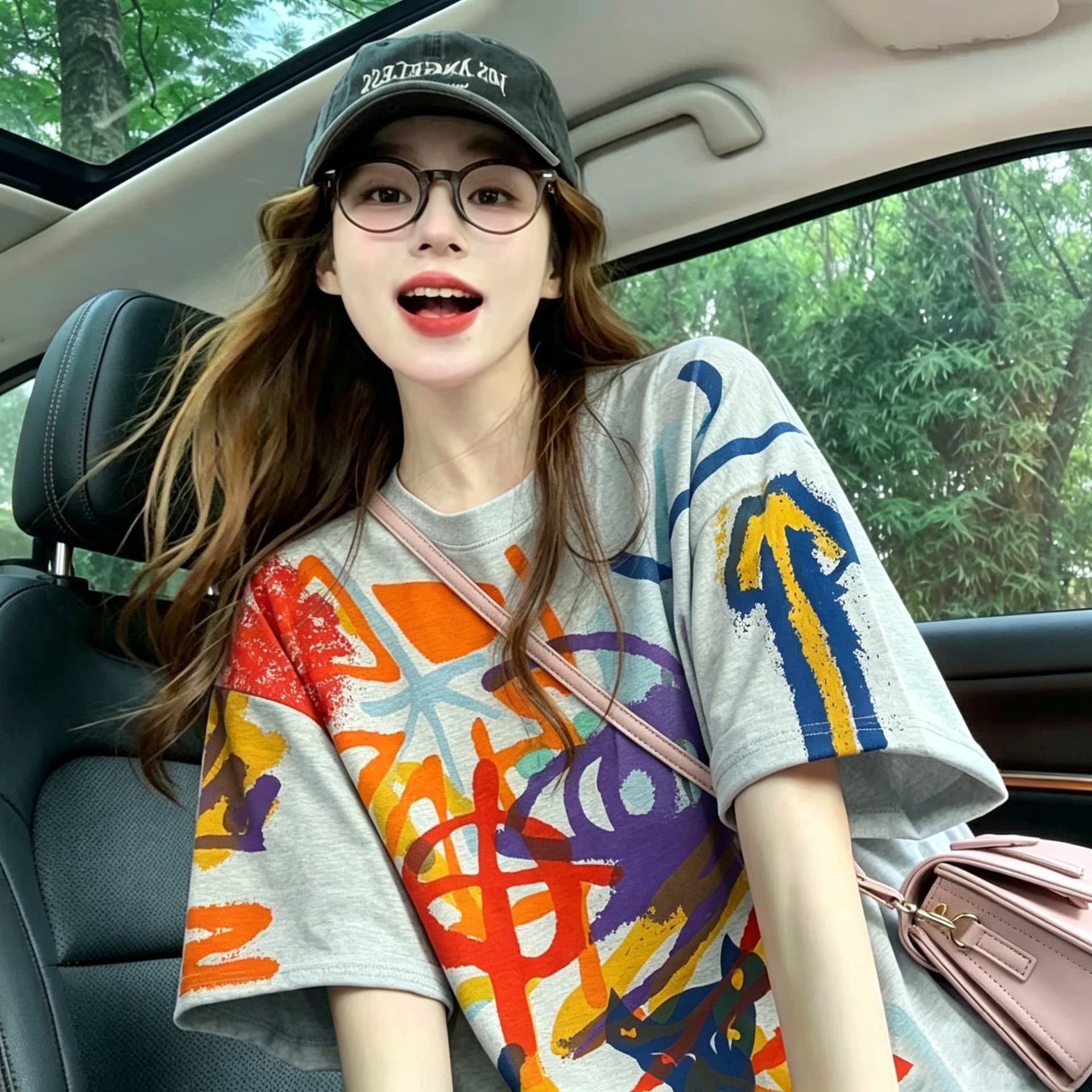 220 그램 조수 브랜드 면 흔들어서 톤 품질 이후 패키지 칼라 폭발 낙서 여름 빅 사이즈 반팔 티셔츠 상세 이미지 11