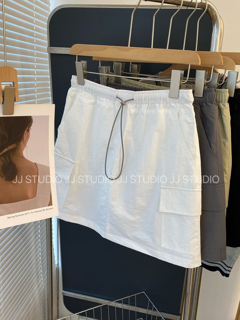 있음 네리 원본 원단 특별 빅 사이즈 200 kg 허리밴드 펌프 로프 주머니 워크웨어 치마 반신 스커트 이미지 3