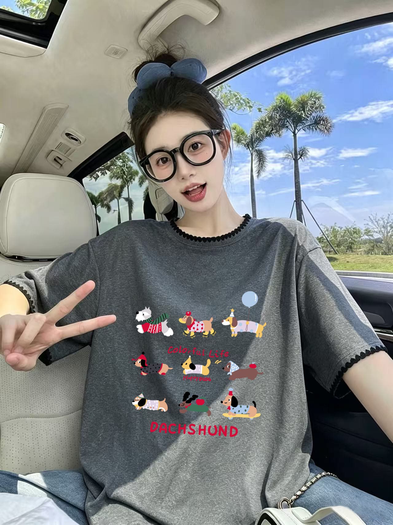 순면 210 그램 특별 빅 사이즈 300 근 고유 한 Chic 슈퍼 잘 생긴 아름다운 자수 반팔 티셔츠 여성 상세 이미지 7