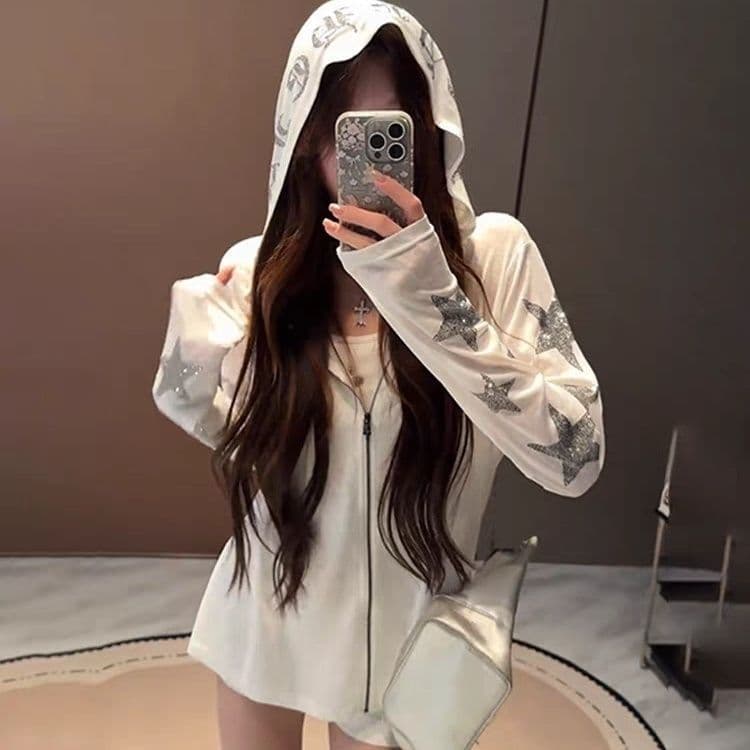 압력 훈련 백금 지퍼 광저우 눈꽃 면 자외선 차단 블라우스 여성 상세 이미지 12