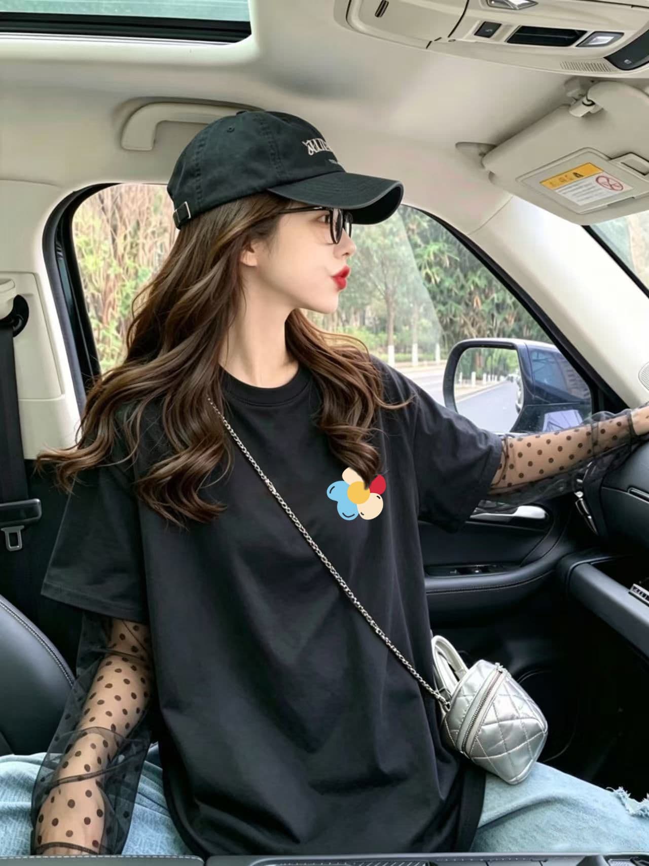 40 더블 실 순면 210 그램 특별 빅 사이즈 300 근 망사 패치워크 페이크 레이어드 반팔 티셔츠 이미지 2
