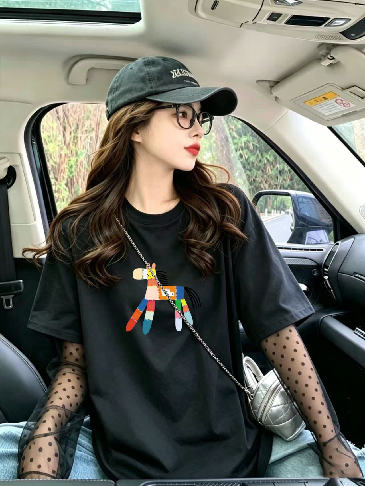 40 더블 실 순면 210 그램 특별 빅 사이즈 300 근 망사 패치워크 페이크 레이어드 반팔 티셔츠 상세 이미지 4