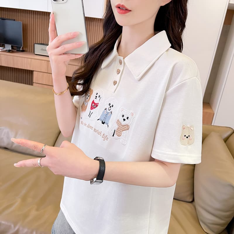 실사 180g 남자 바 면 반팔 티셔츠 여성 여름 반팔 얇은 스타일 데님 루즈핏 작은 키 디자인 센스 맨위 상세 이미지 11