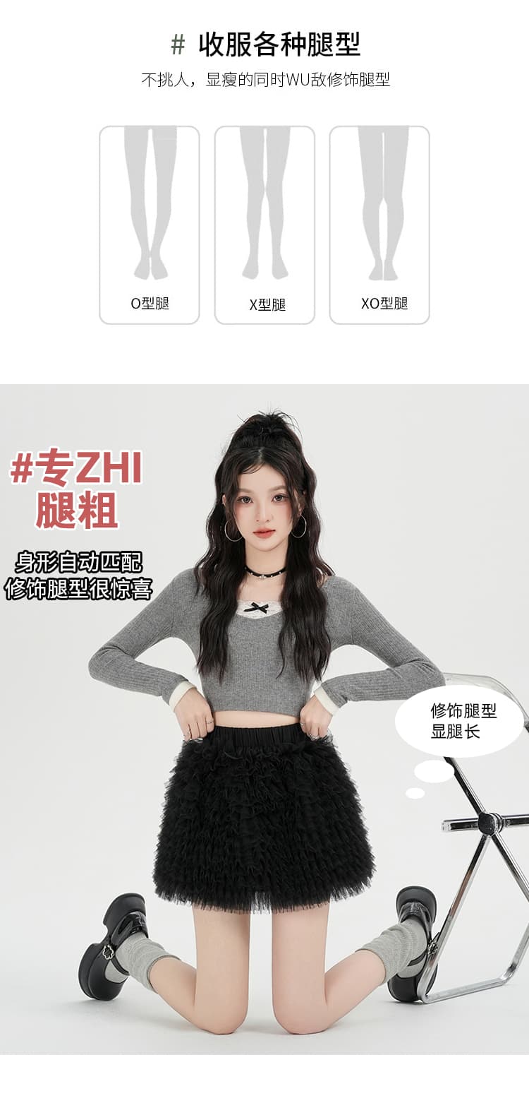 실사 2026 년 봄 새로운 프랑스식 달콤함 연령 감소 망사 반신 스커트 퍼프 발레 케이크 미니 스커트 상세 이미지 6
