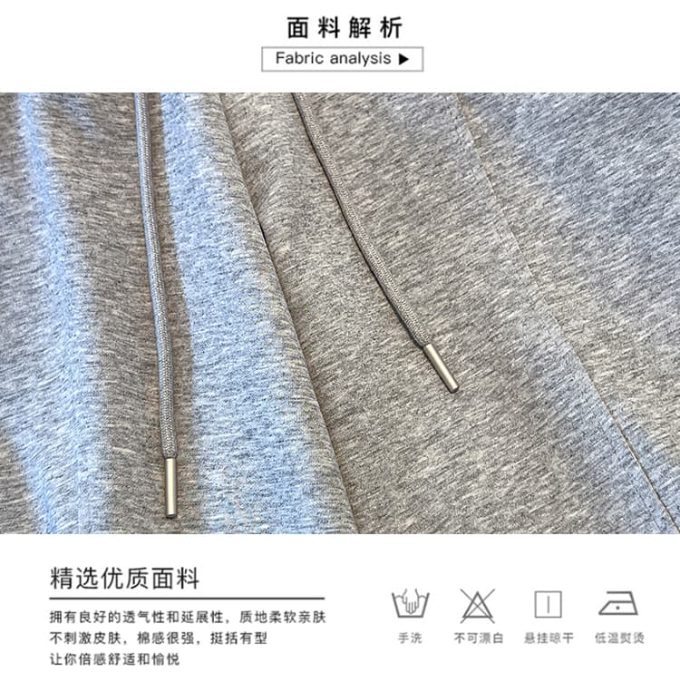 작은 키 여름 얇은 스타일 도파민 캐주얼 레이스 허리 머리 펌프 로프 웨이 바지 패션 다용도 조거 스트레이트 팬츠 상세 이미지 6