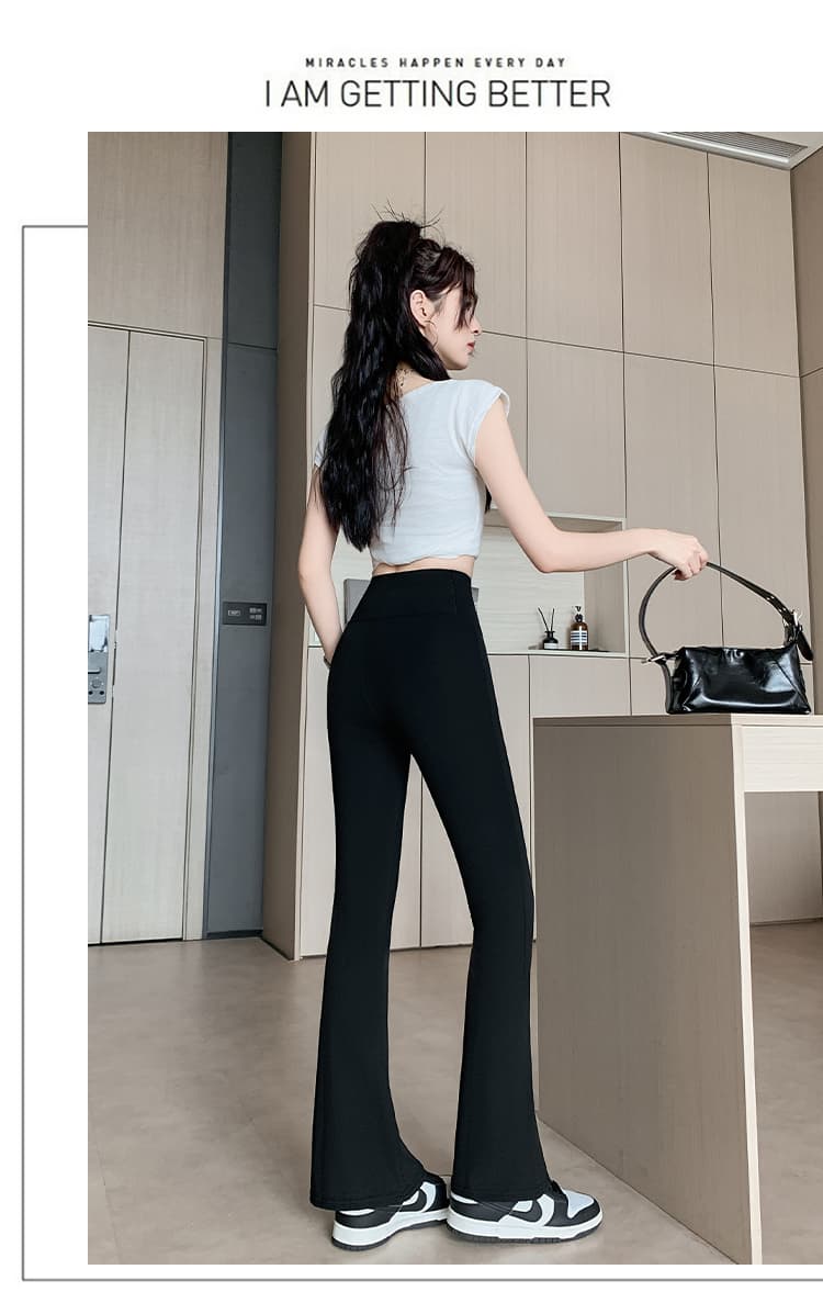 실사 2026 년 이른 가을 몸매 가꾸기 슬림해 보이는 리프트 엉덩이 나팔 바지 상세 이미지 17