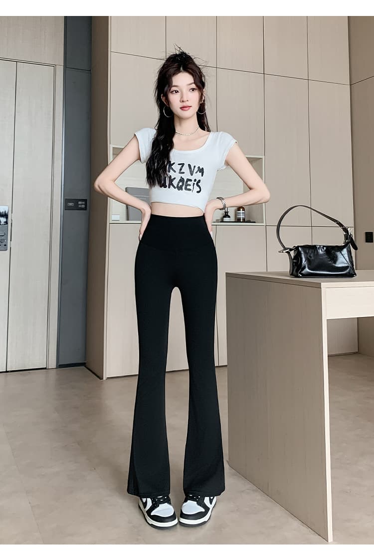 실사 2026 년 이른 가을 몸매 가꾸기 슬림해 보이는 리프트 엉덩이 나팔 바지 상세 이미지 18