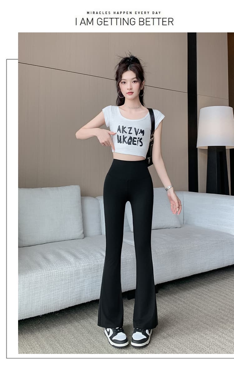 실사 2026 년 이른 가을 몸매 가꾸기 슬림해 보이는 리프트 엉덩이 나팔 바지 상세 이미지 20